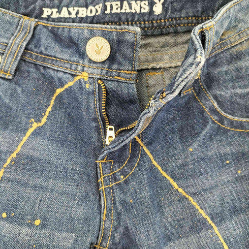 プレイボーイ PLAYBOY ダメージ加工 ローライズデニムパンツ y2k レディース